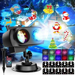 Luces de Proyector para Exteriores de Navidad 2025, Actualizadas, 10 Diapositivas HD, 10 Colores, Ondas Oceánicas, Luces Festivas con Control Remoto, Iluminación para Fiestas - Product Image 1