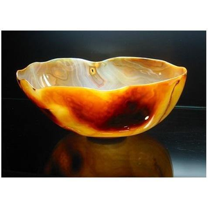 Bol en résine époxy transparente avec fleurs séchées, pièce décorative artisanale artistique pour la maison - Product Image 4