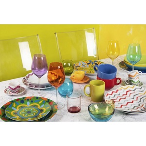 Set di 6 bicchieri da vino multicolori Excelsa da 50 cl, set per servire bevande - Product Image 3