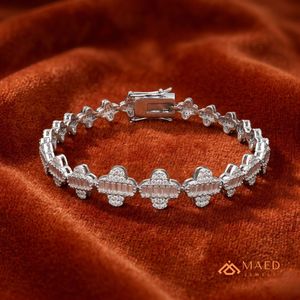 925 Sterling <b>Silver</b> Moissanite Bracelet Fashion Jewelry Pave Link Bracelet <b>for</b> Women <b>Men</b> Elegant Gift Fine Jewelry New York City - Product Image 3