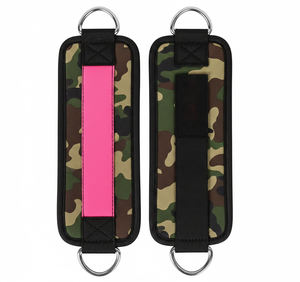 Sangles de cheville personnalisées camouflage en néoprène épais avec anneau en D pour machine à câble, entraînement de kickback et fitness - Product Image 1