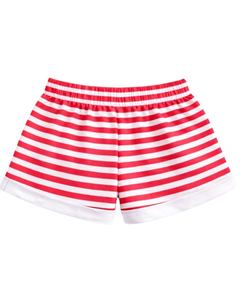 Ensemble décontracté d'été pour femme : crop top rayé et short, taille élastique, tenue deux pièces, vêtements de détente, streetwear, logo personnalisé, OEM - Product Image 6