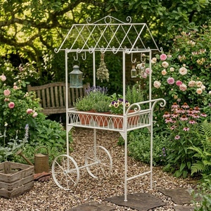 1-Tier <b>Vintage</b> Luxury Wrought Iron <b>Plant</b> <b>Stand</b> Epoxy Coated Metal Flower Pot Rack for Indoor/Outdoor Garden Decor - Product Image 3