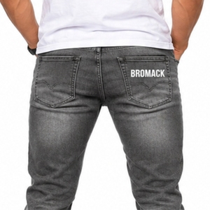 <b>Men</b> Slim Fit Jeans Custom Logo Washed <b>Stretch</b> Denim Pants OEM Classic Pocket Design Vintage Wash Denim Jeans For <b>Men</b> - Product Image 5