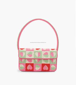 Sacs à main en coton durable faits à la main de style bohème pour femmes indiennes, sacs à bandoulière perlés pour la Saint-Valentin, sacs de soirée et de shopping - Product Image 1