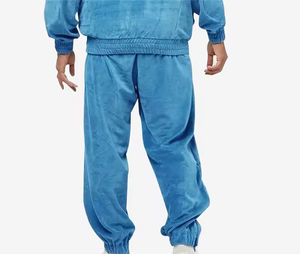 กางเกงวอร์มกำมะหยี่ซิปแบบใหม่สุดหรู ชุดจ็อกเกอร์เนื้อหนานุ่มเอวยางยืด ชุดกีฬาพิมพ์ลายสำหรับฤดูหนาว - Product Image 4