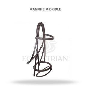 MANNHEIM BRIDLE FULL SIZE ENGLISH RIDING BRIDLE FOR HORSE COMFORT - Product Image 2