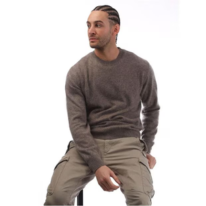 Sweat-shirt d'hiver personnalisé pour homme, 100 % coton, col montant, motif uni, style décontracté américain, en maille, avec capuche - Product Image 3