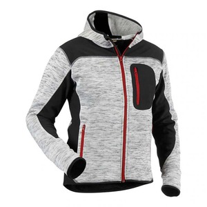 Sudadera deportiva con capucha para <span class=keywords><strong>hombre</strong></span>, con bolsillo, corte regular, gris, negro, rojo, con cremallera, poliéster, algodón, para otoño - Product Image 1