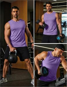 Camiseta sin Mangas de Alta Calidad para Hombre, Transpirable, Mezcla de Algodón, Camiseta Deportiva, Chaleco de Entrenamiento Atlético, Ropa Casual de Verano - Product Image 3