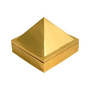 Pirámide Vastu de Latón Puro Hecha a Mano para Energía Positiva, Atracción de Riqueza, Sanación Espiritual y Colocación en Escritorio de Oficina - Product Image 3
