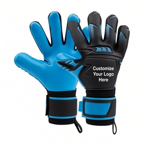 Gants de gardien de but de football personnalisables avec logo, en PU, respirants, avec sangle de poignet réglable, unisexe - Product Image 1