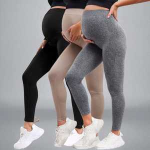 Leggings extensibles de qualité supérieure pour femmes, avec taille haute, tissu doux et confortable, pantalon long à enfiler pour un usage quotidien et le fitness - Product Image 4