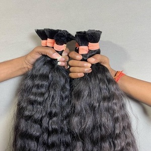 ผมต่ออินเดียแท้แบบธรรมชาติ เกรด Remy Virgin  แบบเส้นเดียวบาง  นำเข้าจากผู้บริจาค  แบบออร์แกนิคจากวัด - Product Image 5