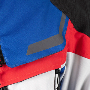 Blouson de moto en toile pour homme, manches longues, réfléchissant, color-block, respirant, haute qualité, toutes saisons, vêtements de course - Product Image 6