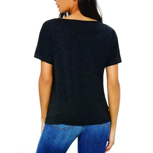 Camisetas de Mujer de Secado Rápido y Transpirables con Cuello en V, Manga Corta, Poliéster/Algodón, la Mejor Calidad - Product Image 4