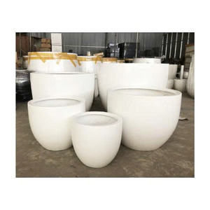 Ensemble de pots de fleurs 3 pièces, pots de fleurs durables, écologiques, légers en fibre de verre, pour une utilisation en intérieur et en extérieur - Product Image 4