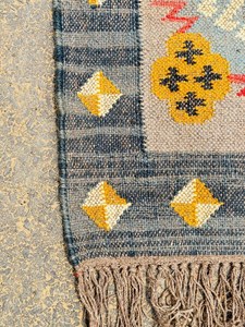 Rustic Southwestern Kilim <b>Runner</b> Carpet Wool Jute Handmade Tribal Floor <b>Rug</b> Boho Entryway Farmhouse Hallway Corridor Decor - Product Image 5