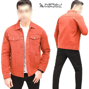 Service OEM ODM, dernières tendances, logo personnalisé imprimé, best-seller, tissu doux au toucher, vestes en jean pour hommes, vêtements d'extérieur - Product Image 4