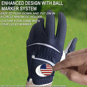 Guantes de Golf de Cuero para Hombre, para Mano Izquierda, con Marcador de Pelota, Agarre Weathersof, Material Suave y Transpirable, Talla Adulto - Product Image 4