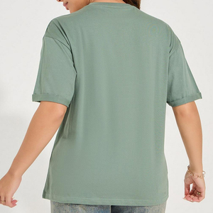 T-shirt pour femmes avec broderie florale, coton doux, coupe ample, mode décontractée, streetwear, vêtements d'été - Product Image 5