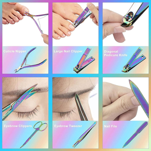Juego de Manicura y Pedicura Profesional de Acero Inoxidable, con Estuche de Cuero Rosa, Nuevo, Moderno y Portátil, de un Buen Proveedor - Product Image 4