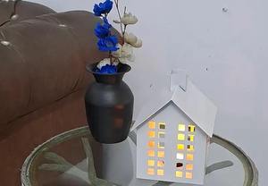 Farol Decorativo de Metal y Vidrio para Jardín Exterior con Luces LED de Hadas para Mesa de Patio, Balcón, Jardín, Decoración de Iluminación - Product Image 3