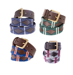Ceinture Polo en Cuir Véritable Personnalisée pour Hommes, Ceinture Gaucho en Cuir Brodé à la Main, Fournisseur Direct en Gros de Sacs et Étuis LPB-0074 - Product Image 4