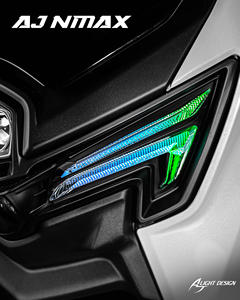 AJLIGHT DESIGN Luz de Circulación Diurna Fabricada en Taiwán para NMAX V3, Garantía de 12 Meses, Actualización para Motocicleta, Faro Delantero LED RGB de Doble Lente - Product Image 3