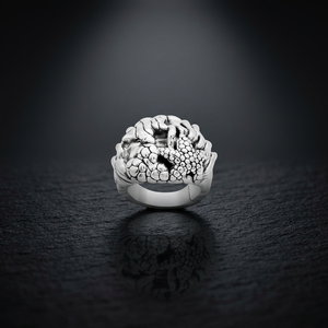 Anillo Minimalista de Plata 925 con Diseño de Arrecife de Coral para Mujer - Product Image 1