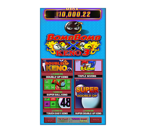 Máquina de Juego Arcade Operada con Monedas Bomb bomb KENO 3 Vertical con Números de la Suerte, Videojuego Wms550 Pog - Product Image 1