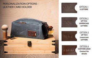 Leather Canvas Toiletry Bag Travel Organizer Waterproof Cosmetic Storage Dopp Kit Large Capacity <b>Case</b> LCTB-0066 - Product Image 2