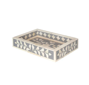 Plateau rond multifonctionnel en os incrusté, objet décoratif pour fêtes, restaurants et hôtels - Product Image 5