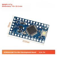Placa de Desarrollo ATMEGA328P Pro Mini, 3.3V 8MHz 5V 16MHz, Microcontrolador MCU, Módulo de Controlador Integrado, Electrónica DIY