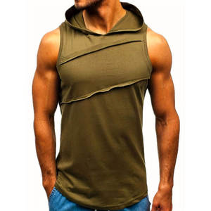 Hoodies sans manches personnalisés pour hommes, respirants, pour la gym, la musculation, le fitness, en coton, décontractés, respirants, pour l'hiver - Product Image 1