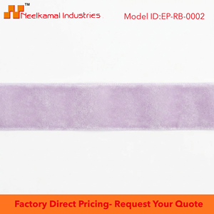 Cinta de Terciopelo de Una Cara Color Lavanda Pálido de 12 mm, Rollo de 50 Yardas para Envolver Regalos de Rakshabandhan, Decoración de Rakhi, Personalizable al por Mayor - Product Image 6