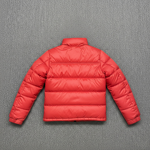 Men's <b>Red</b> Quilted <b>Jacket</b> Stand Collar <b>Waterproof</b> Windproof Casual Winter Hooded Front Regular Fit Zipper Closure Camouflage - Product Image 5