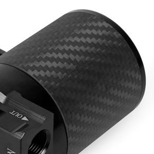 Tanque de Captura de Óleo Universal com Defletores e Vareta de Nível, Suporte de Alumínio com Cabeça Plana em Fibra de Carbono - Product Image 2