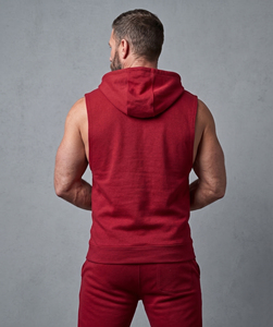 Débardeur à capuche sans manches pour homme, style sportif et respirant, idéal pour la gym et l'entraînement - Product Image 4