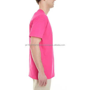 T-shirts pour hommes à manches courtes et col rond, couleur personnalisée, 100% coton, tissu peigné, vêtements d'été, vente en gros, coupe ample - Product Image 3