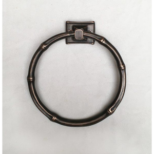 Anillo para toallas de metal rústico, acabado negro, perfecto para el hogar, hoteles, baño y accesorios de aseo. - Product Image 4