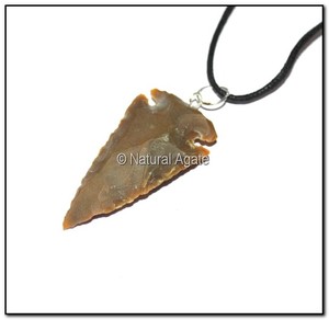 Collar con Colgante de Punta de Flecha |   Collar de arte folclórico con piedras preciosas envueltas en alambre y tacto real - Product Image 4