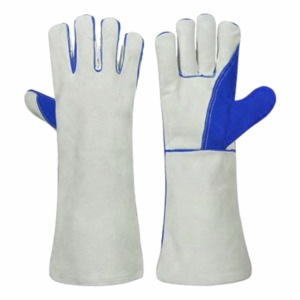 CAPTAIN INDUSTRY CI-WG-107 Guantes de Soldador Unisex de Cuero Vacuno Resistentes al Calor, Impermeables, Antideslizantes y con Protección UV para Dedos Completos - Product Image 5