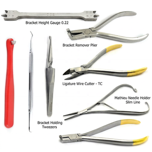 Dispositifs médicaux professionnels Kit d'instruments orthodontiques dentaires 18 pièces Composite en acier inoxydable allemand - Product Image 1