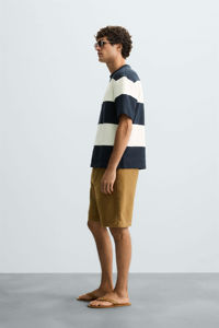 T-shirts rayés à manches courtes pour hommes, coupe confortable, streetwear d'été, col rond, respirant, décontracté, ample, style hip-hop - Product Image 5