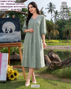 Ziva Teal Traditional Cotton <b>Kurta</b> <b>for</b> Party Wedding & Diwali - Product Image 5
