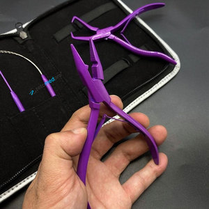 Kit d'outils de pose et de retrait d'extensions capillaires en micro-perles en acier inoxydable avec logo personnalisé, pinces à micro-liens - Product Image 2