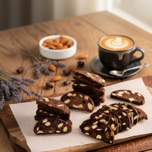 Vietnamese Manufacturer's Healthy Chocolate Biscotti High Fiber Low Sugar Crunchy Snack Nuts with Cocoa Flavor Baked <b>Biscuit</b> - Product Image 3