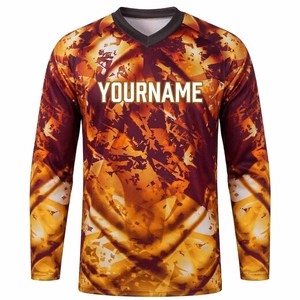 เสื้อเจอร์ซีย์ BMX ระบายอากาศได้ดี ออกแบบลายแบบ Sublimation แขนยาว ยูนิเซ็กซ์ ชุดกีฬามอเตอร์ครอส แห้งเร็ว ยืดหยุ่นได้ - Product Image 4