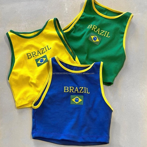 Top sin mangas de verano para mujer, estilo Y2K, de mezcla de algodón, elastano y viscosa, con efecto rasgado, estilo variado, para exteriores - Product Image 6